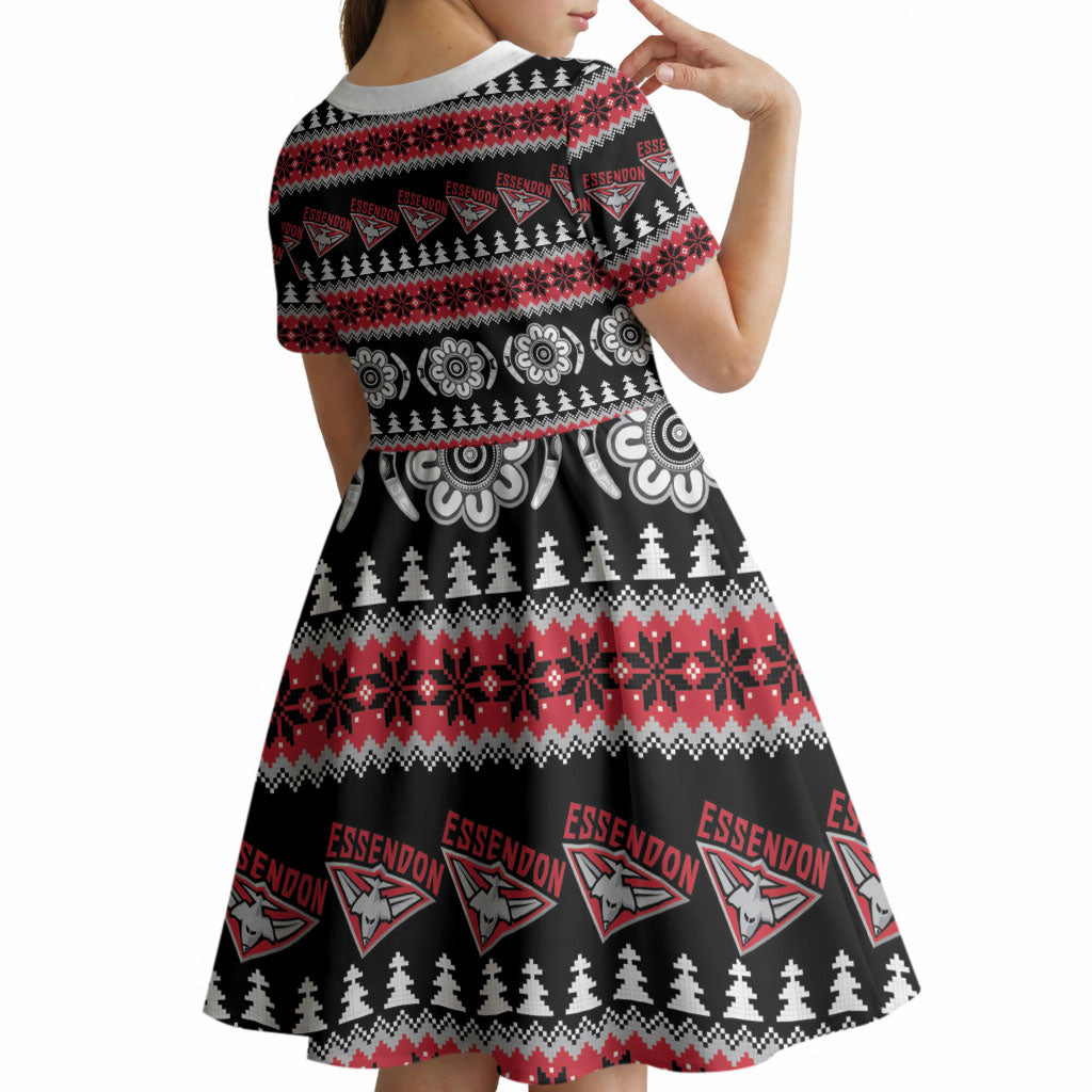 Essendon Football Christmas Kid Short Sleeve Dress Aboriginal Seamless Cardigan Inspired