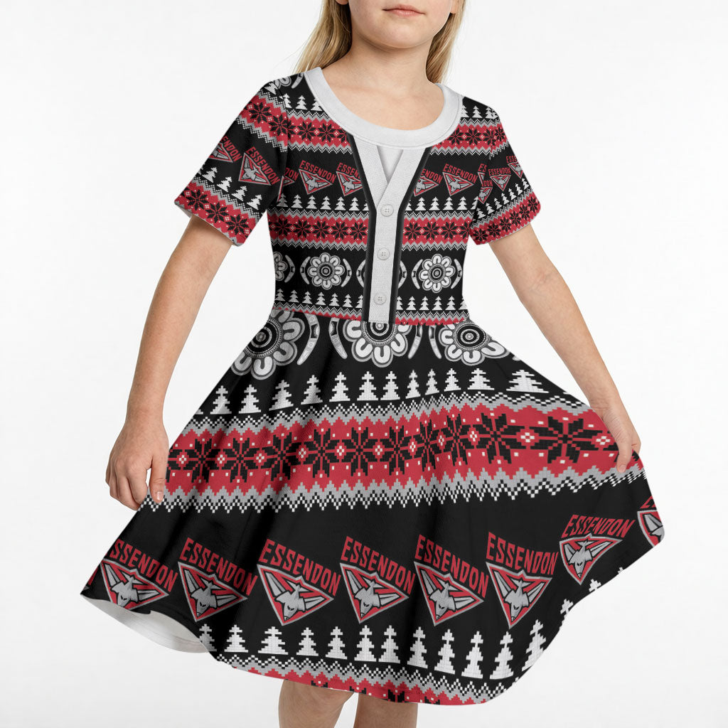 Essendon Football Christmas Kid Short Sleeve Dress Aboriginal Seamless Cardigan Inspired