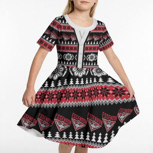 Essendon Football Christmas Kid Short Sleeve Dress Aboriginal Seamless Cardigan Inspired