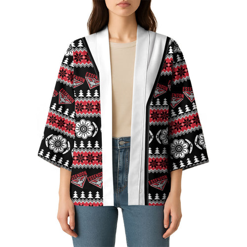 Essendon Football Christmas Kimono Aboriginal Seamless Cardigan Inspired