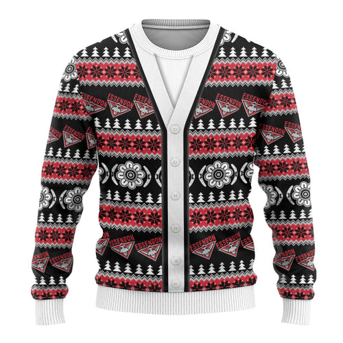 Essendon Football Christmas Ugly Christmas Sweater Aboriginal Seamless Cardigan Inspired