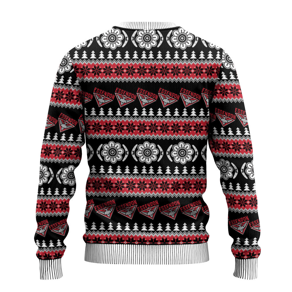 Essendon Football Christmas Ugly Christmas Sweater Aboriginal Seamless Cardigan Inspired