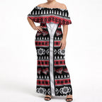 Essendon Football Christmas Off Shoulder Maxi Dress Aboriginal Seamless Cardigan Inspired