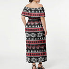 Essendon Football Christmas Off Shoulder Maxi Dress Aboriginal Seamless Cardigan Inspired