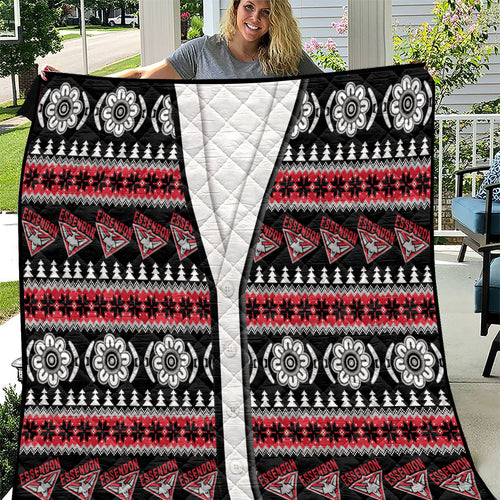 Essendon Football Christmas Quilt Aboriginal Seamless Cardigan Inspired