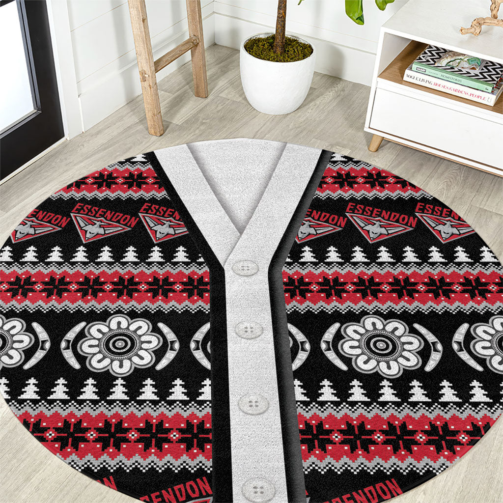 Essendon Football Christmas Round Carpet Aboriginal Seamless Cardigan Inspired