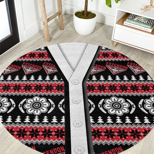 Essendon Football Christmas Round Carpet Aboriginal Seamless Cardigan Inspired