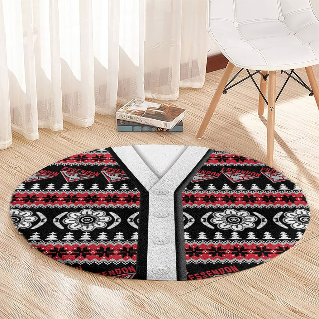 Essendon Football Christmas Round Carpet Aboriginal Seamless Cardigan Inspired