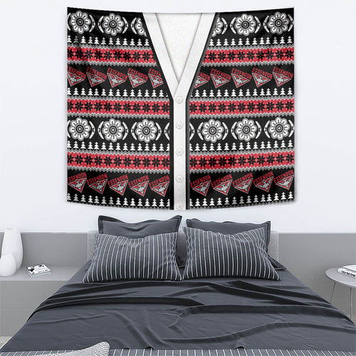 Essendon Football Christmas Tapestry Aboriginal Seamless Cardigan Inspired