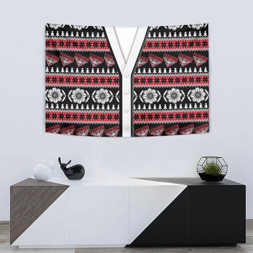 Essendon Football Christmas Tapestry Aboriginal Seamless Cardigan Inspired