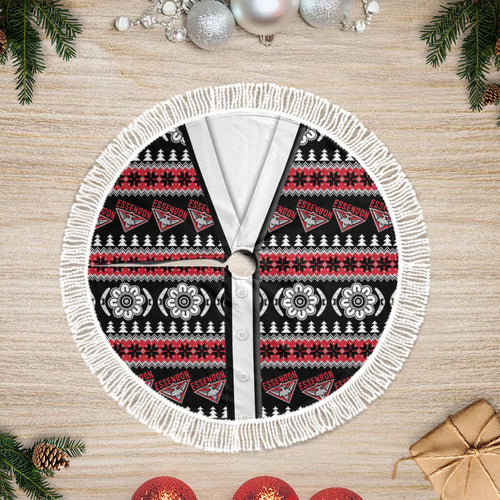 Essendon Football Christmas Tree Skirt Aboriginal Seamless Cardigan Inspired