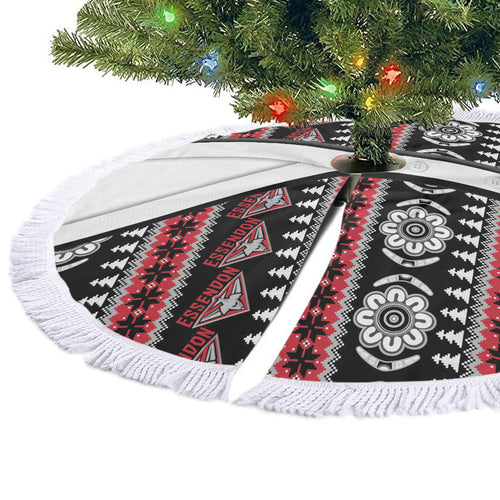 Essendon Football Christmas Tree Skirt Aboriginal Seamless Cardigan Inspired