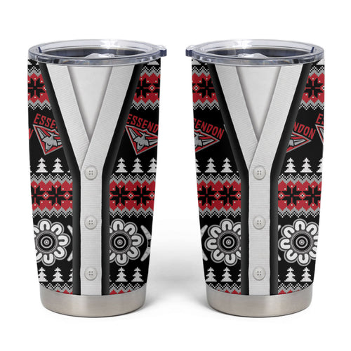 Essendon Football Christmas Tumbler Cup Aboriginal Seamless Cardigan Inspired