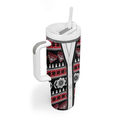 Essendon Football Christmas Tumbler With Handle Aboriginal Seamless Cardigan Inspired