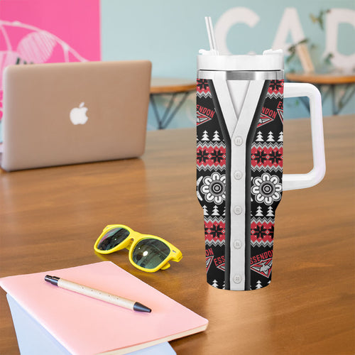 Essendon Football Christmas Tumbler With Handle Aboriginal Seamless Cardigan Inspired