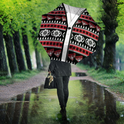 Essendon Football Christmas Umbrella Aboriginal Seamless Cardigan Inspired