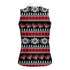Essendon Football Christmas Women Sleeveless Polo Shirt Aboriginal Seamless Cardigan Inspired