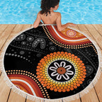 Australia Aboriginal Art Beach Blanket Indigenous Proud