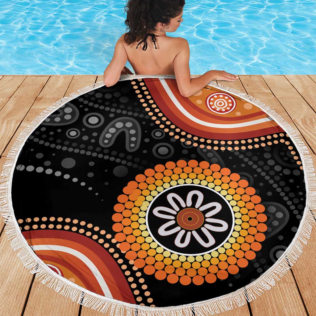 Australia Aboriginal Art Beach Blanket Indigenous Proud