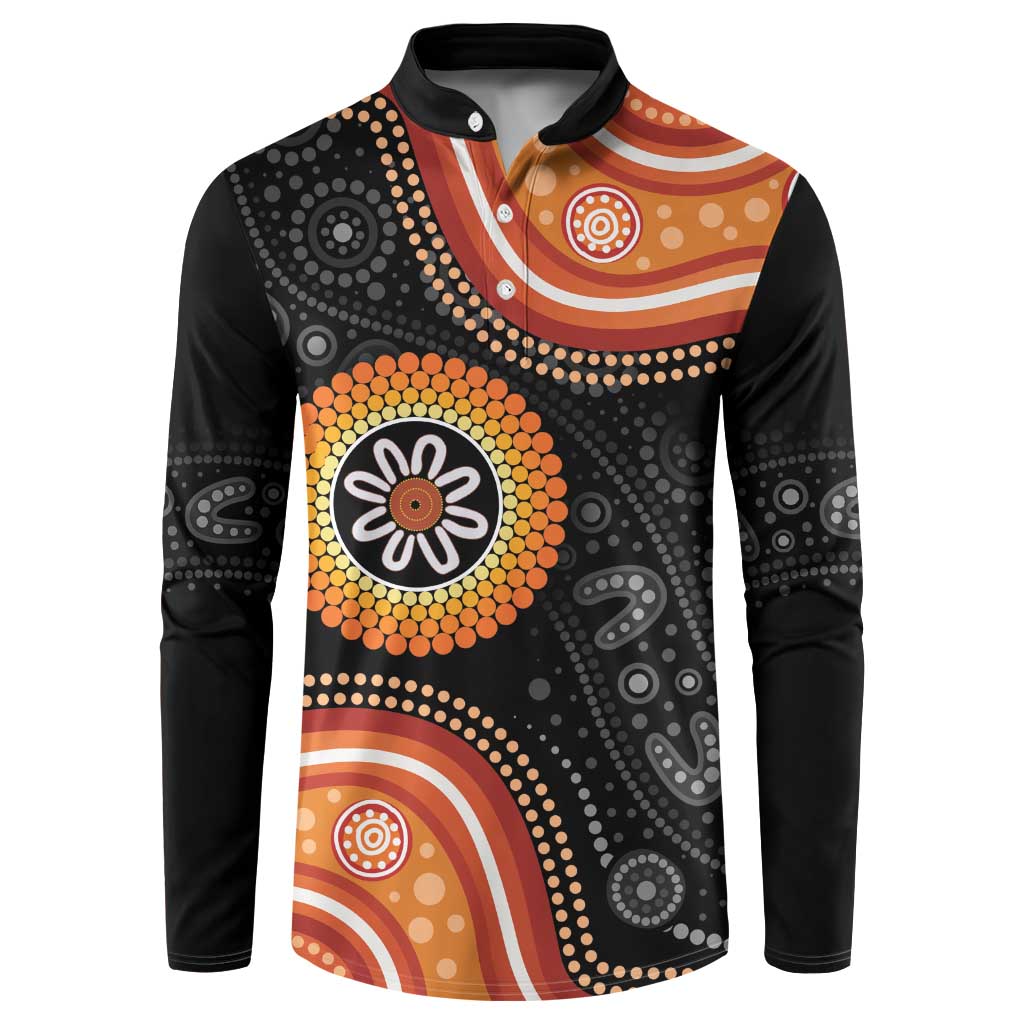 Australia Aboriginal Art Button Sweatshirt Indigenous Proud