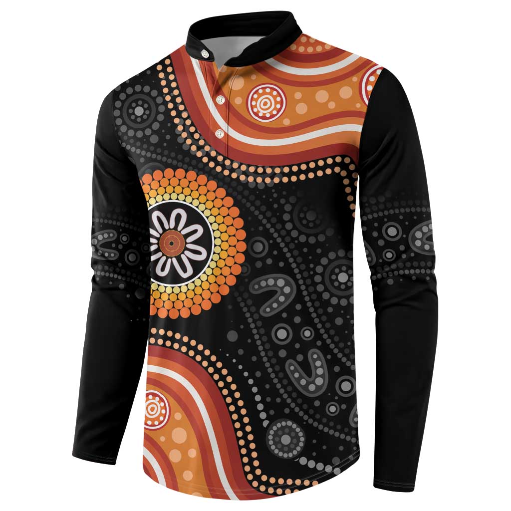 Australia Aboriginal Art Button Sweatshirt Indigenous Proud
