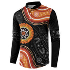 Australia Aboriginal Art Button Sweatshirt Indigenous Proud