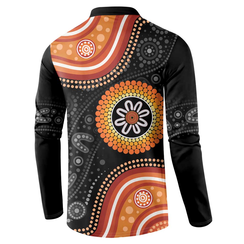 Australia Aboriginal Art Button Sweatshirt Indigenous Proud