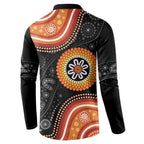 Australia Aboriginal Art Button Sweatshirt Indigenous Proud