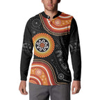 Australia Aboriginal Art Button Sweatshirt Indigenous Proud