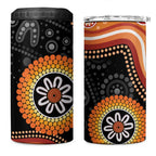 Australia Aboriginal Art 4 in 1 Can Cooler Tumbler Indigenous Proud