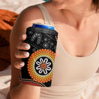 Australia Aboriginal Art 4 in 1 Can Cooler Tumbler Indigenous Proud