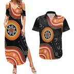 Australia Aboriginal Art Couples Matching Summer Maxi Dress and Hawaiian Shirt Indigenous Proud