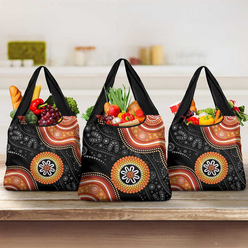 Australia Aboriginal Art Grocery Bag Indigenous Proud