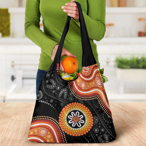 Australia Aboriginal Art Grocery Bag Indigenous Proud