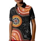 Australia Aboriginal Art Kid Polo Shirt Indigenous Proud
