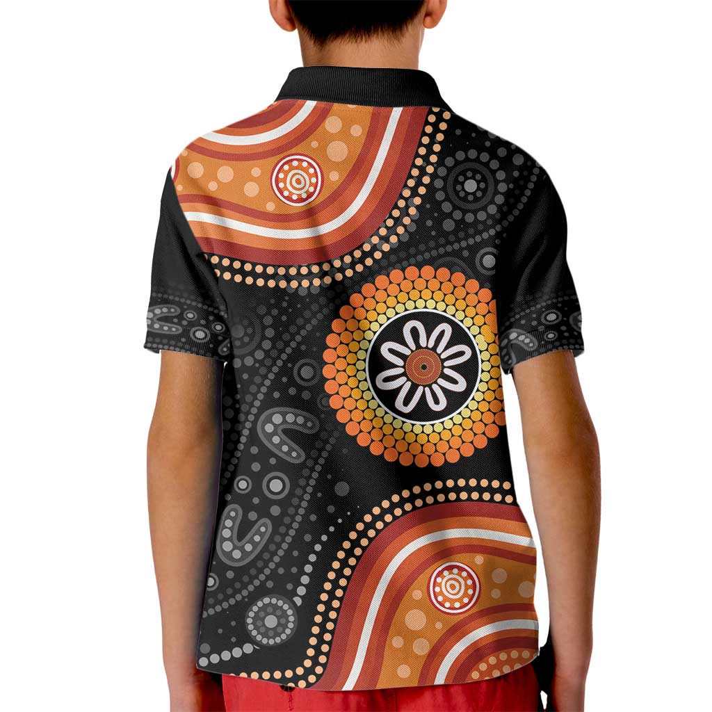Australia Aboriginal Art Kid Polo Shirt Indigenous Proud