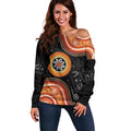 Australia Aboriginal Art Off Shoulder Sweater Indigenous Proud