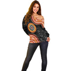 Australia Aboriginal Art Off Shoulder Sweater Indigenous Proud
