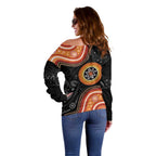 Australia Aboriginal Art Off Shoulder Sweater Indigenous Proud