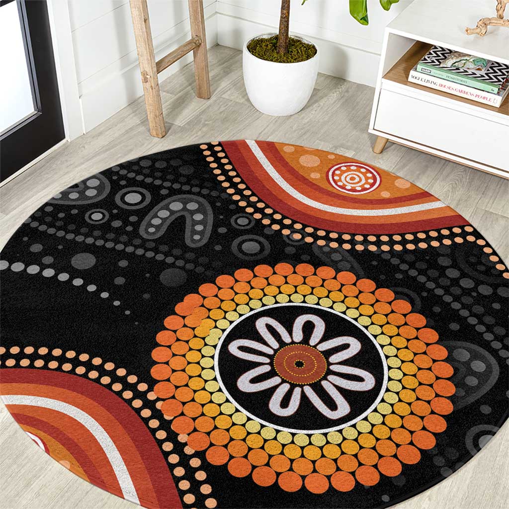 Australia Aboriginal Art Round Carpet Indigenous Proud