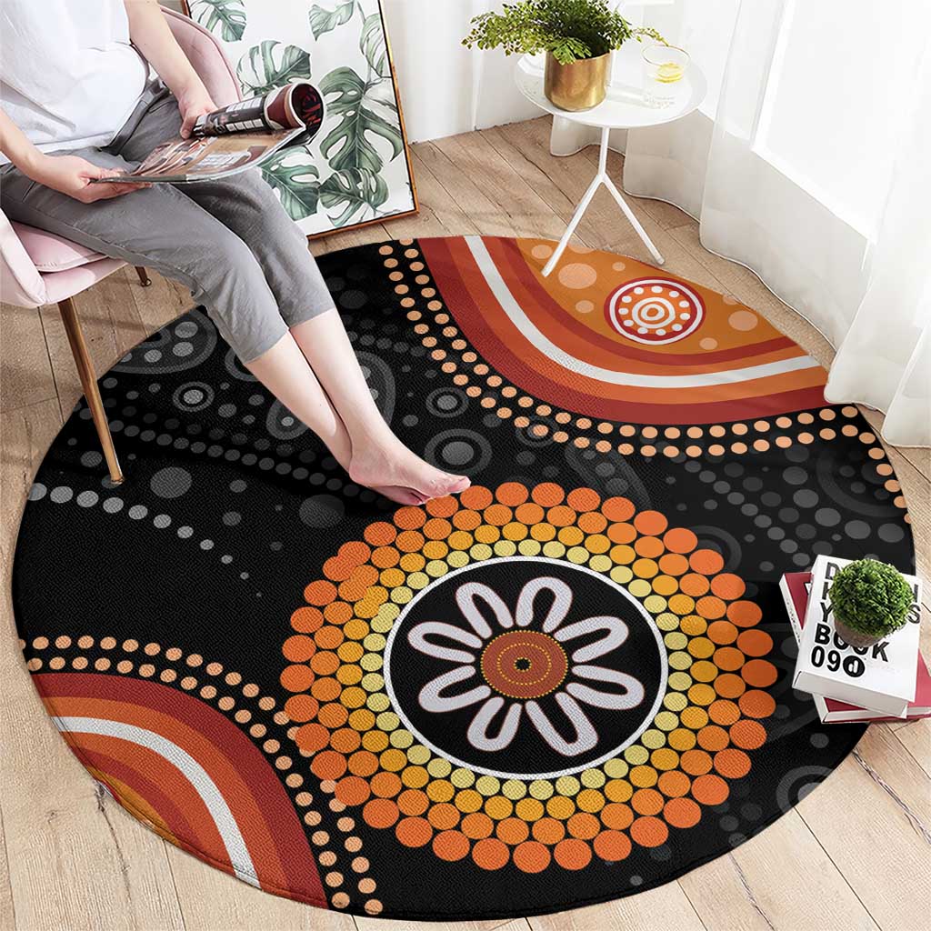Australia Aboriginal Art Round Carpet Indigenous Proud
