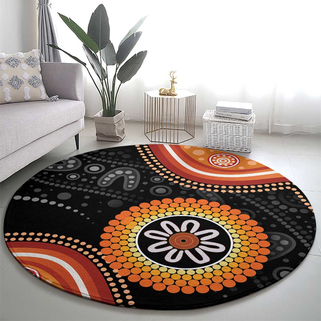Australia Aboriginal Art Round Carpet Indigenous Proud