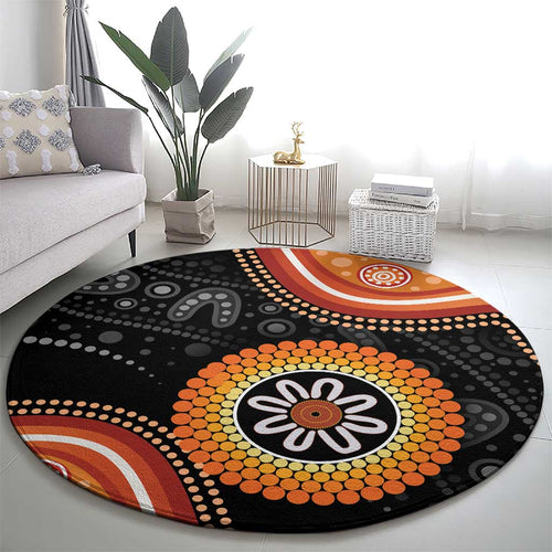 Australia Aboriginal Art Round Carpet Indigenous Proud