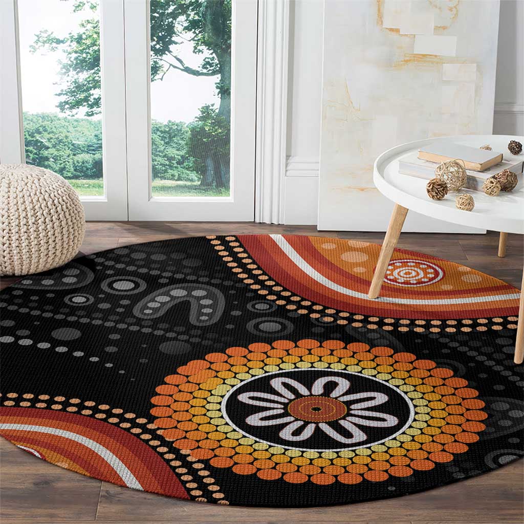 Australia Aboriginal Art Round Carpet Indigenous Proud
