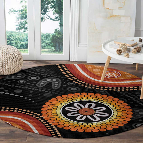 Australia Aboriginal Art Round Carpet Indigenous Proud