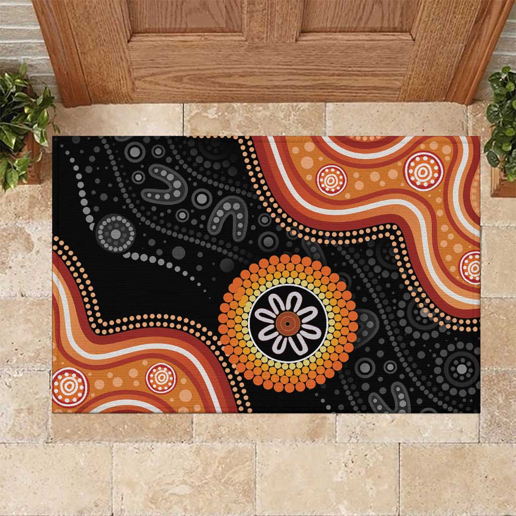 Australia Aboriginal Art Rubber Doormat Indigenous Proud