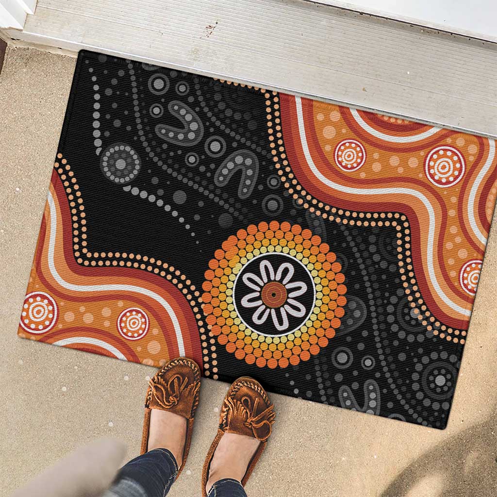 Australia Aboriginal Art Rubber Doormat Indigenous Proud