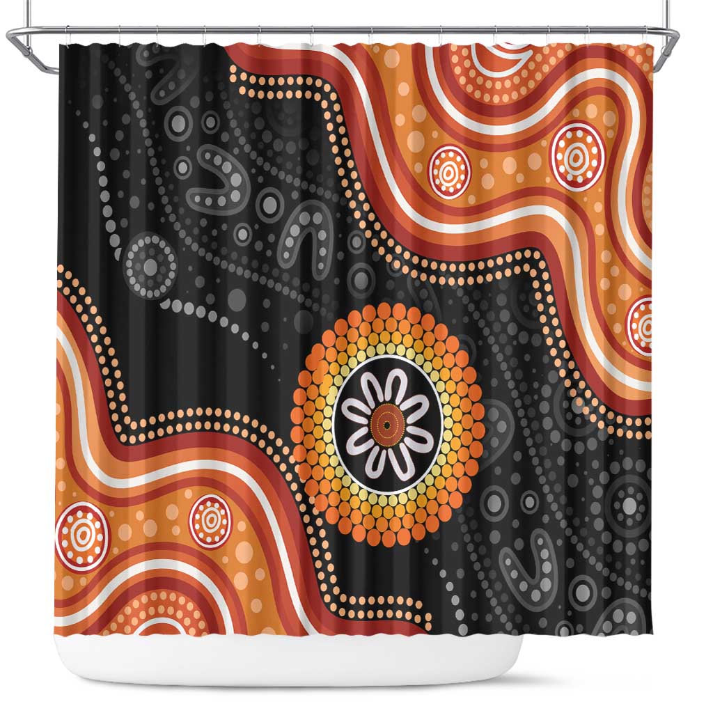 Australia Aboriginal Art Shower Curtain Indigenous Proud