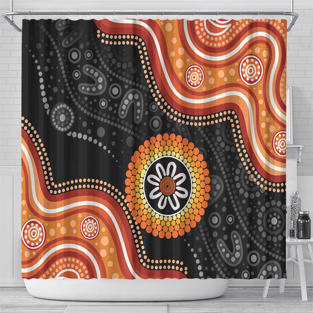 Australia Aboriginal Art Shower Curtain Indigenous Proud