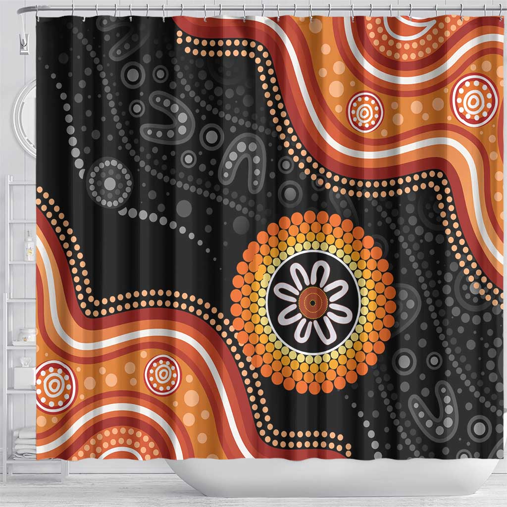 Australia Aboriginal Art Shower Curtain Indigenous Proud